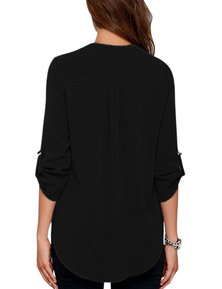 Blusa elegante formal para mujeres, camiseta con estilo ondulado Elegantes tapas con capucha de regalo